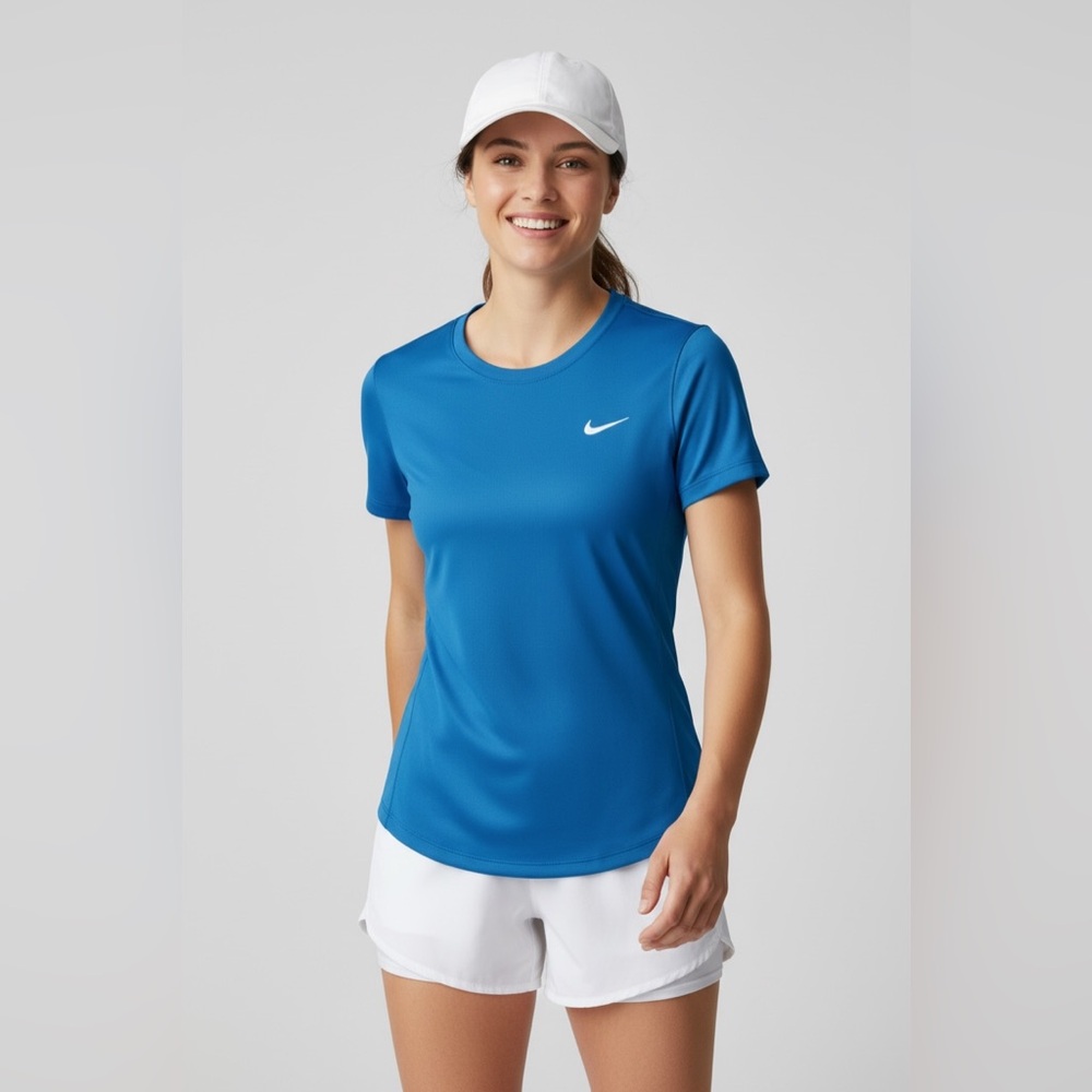 Nike Dri-FIT Activewear T-Shirt‎ Athletic Top Teal Blue Women's Size M